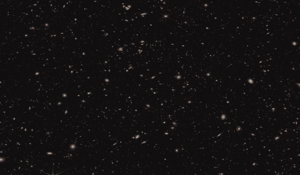 Изображение нового глубокого поля от JWST.<br>NASA; ESA; CSA; Brant Robertson / UC Santa Cruz, Ben Johnson, Daniel Eisenstein / CfA; Sandro Tacchella / Cambridge; Marcia Rieke / University of Arizona; Alyssa Pagan / STScI
