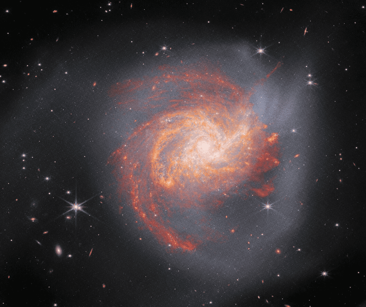 Изображение галактики&nbsp;NGC 3256.<br>NASA/ESA/CSA<br>