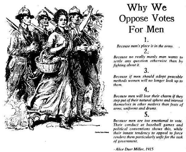Сатирическая феминистская листовка 1915 года